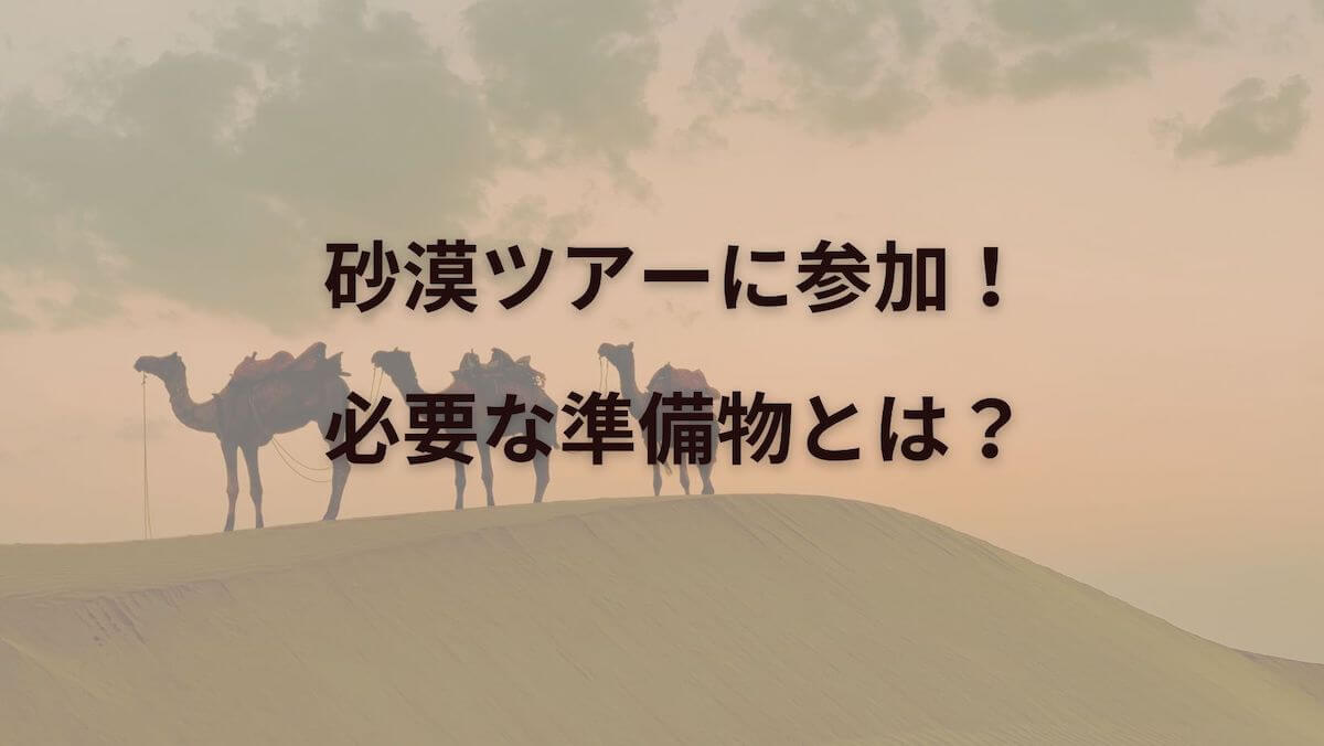 ドバイ旅行｜事故レベルですごい砂漠ツアー参加マスト！準備アイテムは？